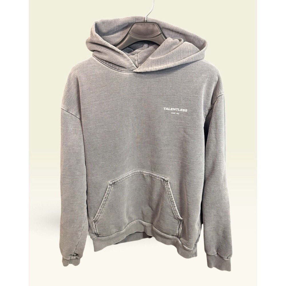 Talentless Since 1983 Sweatshirt Hoodie Pullover Size Large - Gray